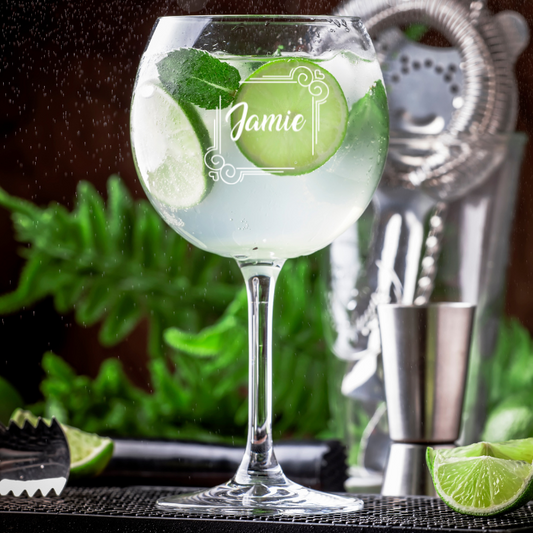 Personalised Gin Glass - Engraved Glassware