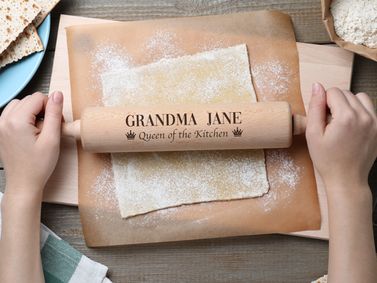 Personalised Rolling Pin - Wooden Embossed