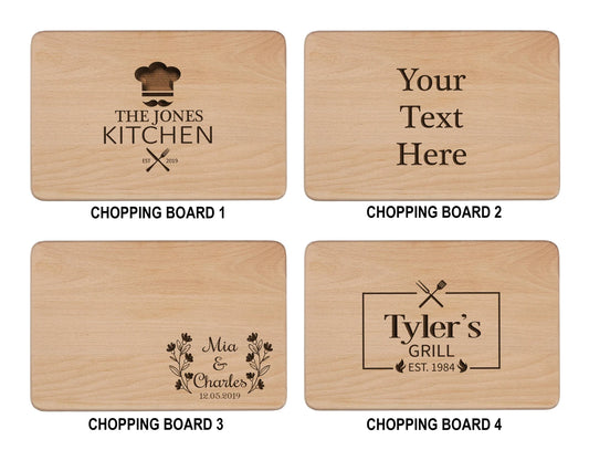 Personalised Chopping Board - Engraved Wooden Gift